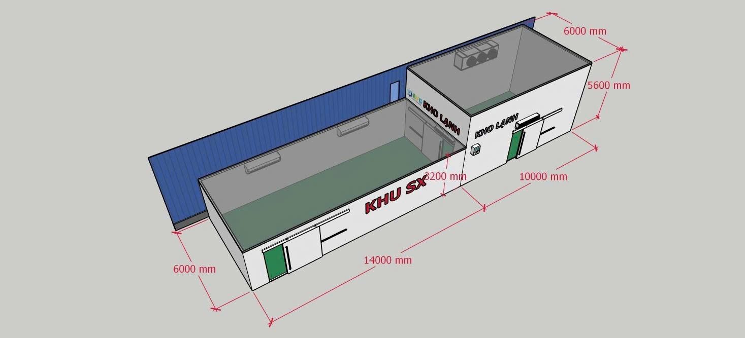 Thi công kho lạnh 336m3 Hoa Việt Hải Phòng